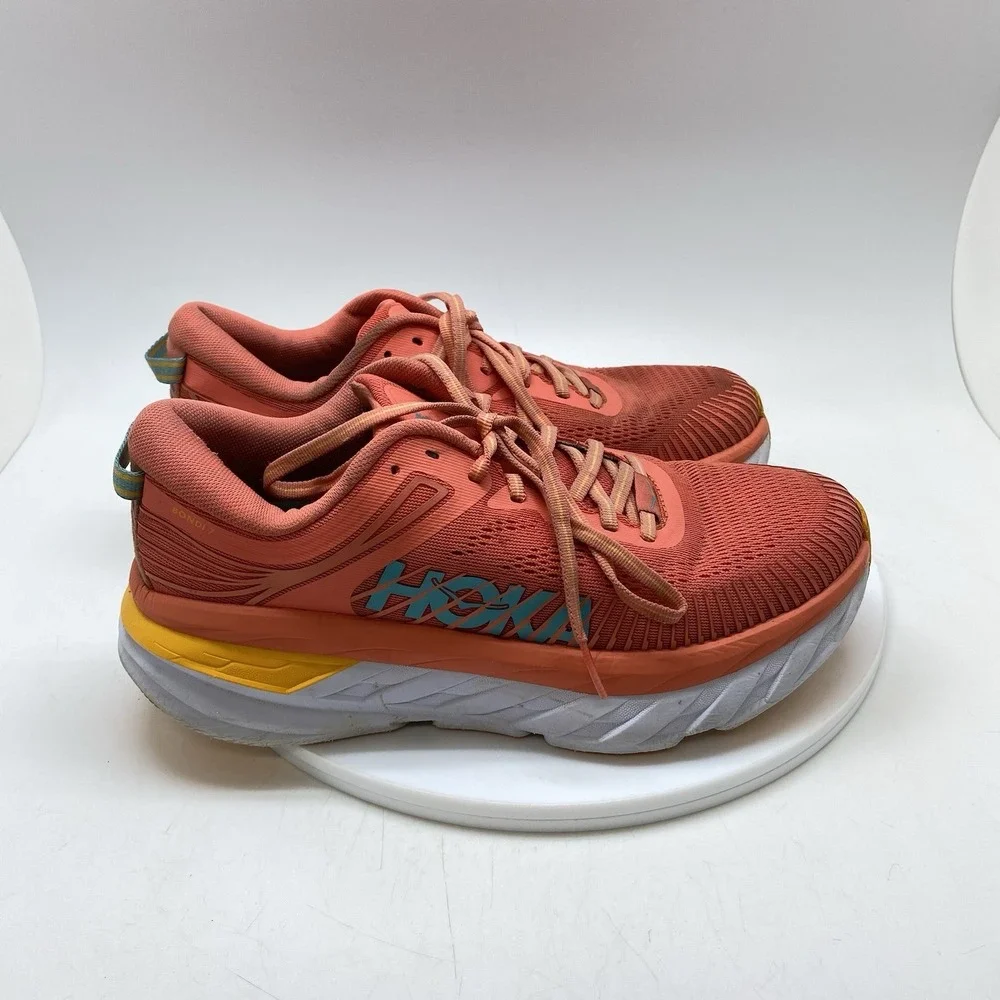 Hoka One One Sneakers Womens 8 Bondi 7 1110519 CCSD Pink Running Shoes